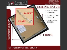 Concealed hinge – Ceiling hatch: 1 hour CH