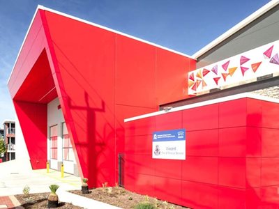 James Hardie ExoTec Cladding Bisschops Panel Oldfield Knott Architects Vincent Fire Station