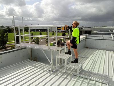 AM BOSS Access Ladders Fall Protection System Ladline Rooftop