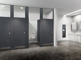 Toilet partitions range with zero sight-lines as standard