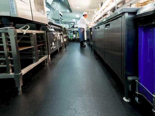 Cleaning Eco-Grip Commercial Kitchen Flooring