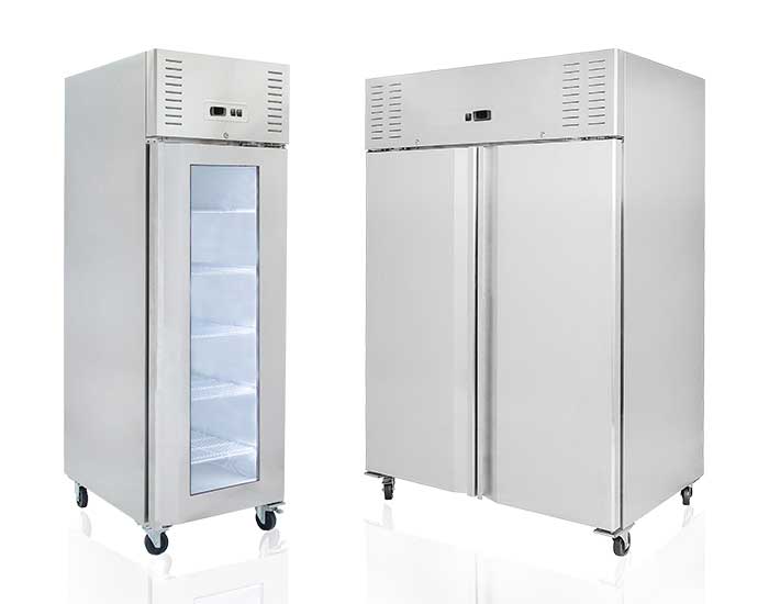 Upright refrigerators