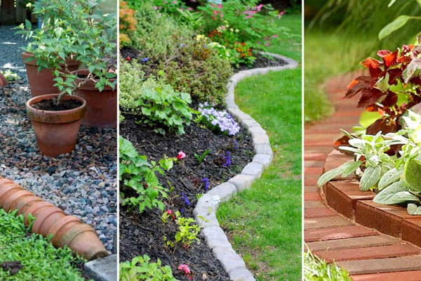 brick edging for flower beds