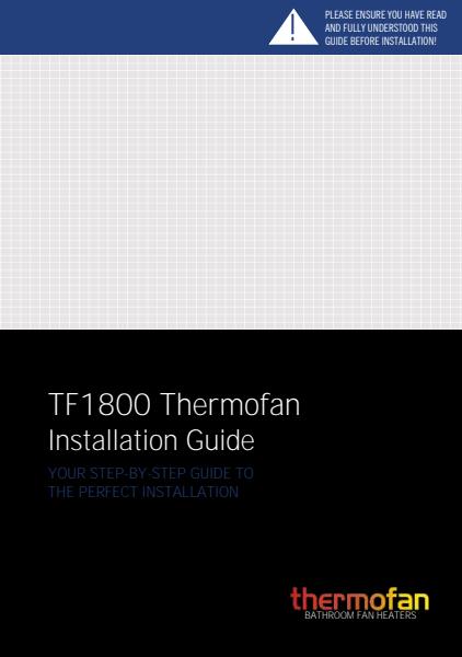 Thermofan 1800 installation guide