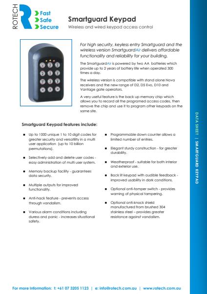 DS Smartguard Keypad