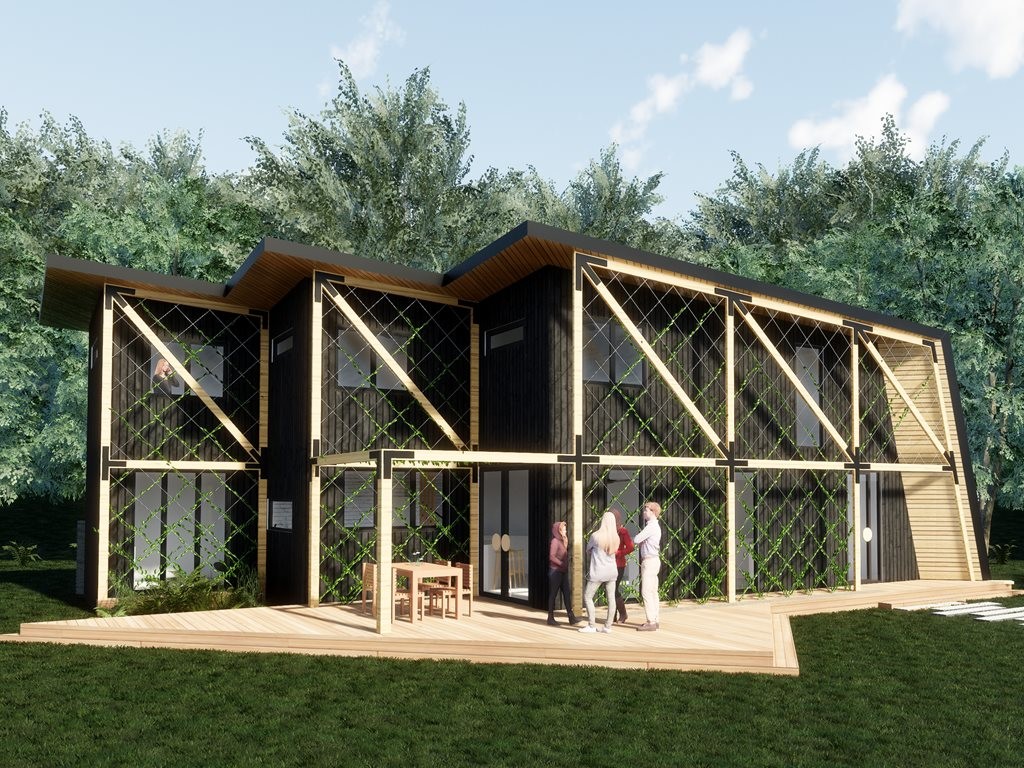 The simple &ldquo;Hacksaw House&rdquo;, building design of a 10-star sustainable home, has taken out the Building Designers Association of Victoria&rsquo;s (BDAV) 2018 10-Star Sustainable Design Challenge. Image: Supplied
