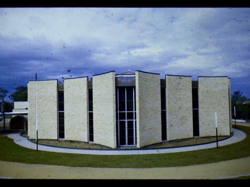 Good Shepherd Chapel (c.1969, architect: A. Ian Ferrier) in Mitchelton, Brisbane, was demolished in 2004. Image: Ferrier Slide Collection, used with permission, author-provided
