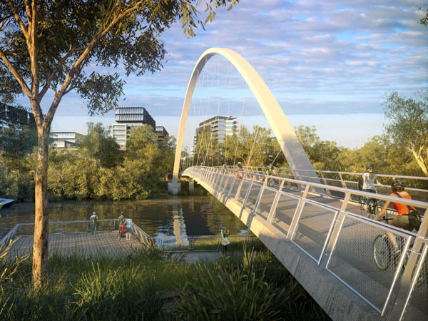 Key build for bridge over Parramatta River begins Architecture