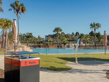 Bondi bin enclosures are designed to keep the parklands clean 