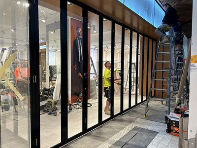 Trellis Door Company Glass Stacking Doors Lululemon Installation