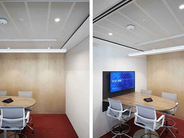 Enterprise Architectural was engaged to design, manufacture and deliver the metal ceiling systems for Deloitte's office fitout 