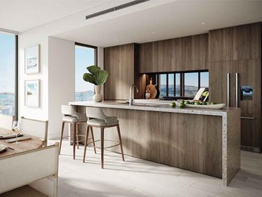 Inspired by the Australian coastline, the apartments feature functional and spacious floorplans 