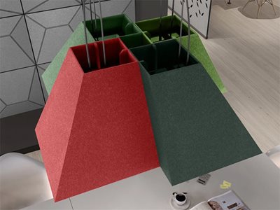 Acoustek Pyramid Enclave Red Green