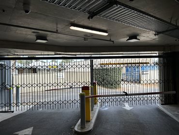 The expandable barrier installed in this application spanned a 9-metre-wide car park entry