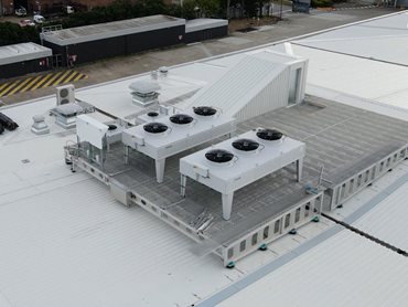 The HVAC+R platform systems were installed on the hub's roof