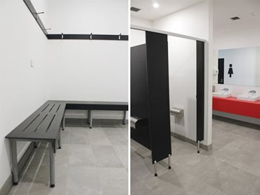 Duracube's Bench Seating, and Toilet and Shower Partitioning System