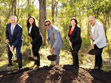 A sod-turning event marked the start of work on ECQ Outlet 