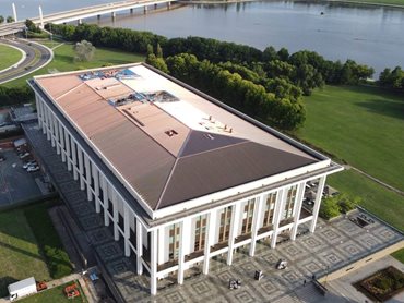 More than 60 tons of copper were installed over the 5,800-square-metre roof area of this heritage building