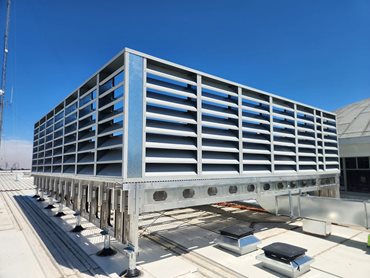 The louvres allow air to flow through to the HVAC&R machinery to keep it running efficiently