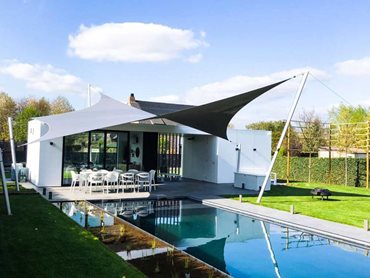 Shade sails add a sculptural design to your outdoor spaces