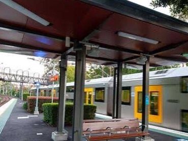 The cladding panel canopies also improve the accessibility of the station in inclement weather