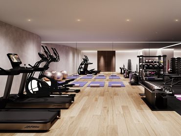 The private gym and yoga studio at ESSENCE