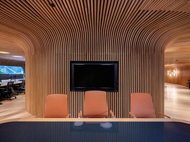 Sculptform's curved timber click-on battens give architects a buildable and affordable solution for curved concepts