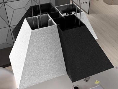 Acoustek Pyramid Enclave Black White