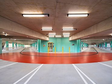 The floor plate of the carpark utilises the most efficient layout per square metre 