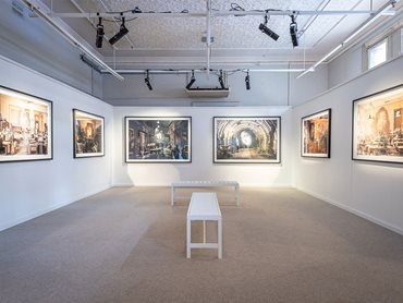 Rone explored various carpet designs and hard flooring that paid homage to the 1950s and 60s era