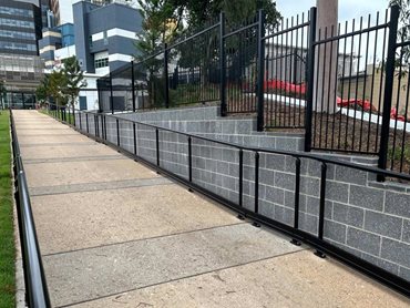 Moddex installed over 80 metres of Assistrail AR20 handrails in powdercoated black 