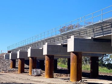 Tuffrail industrial handrails were supplied for Phase 1 of the project along Inland Rail’s Narrabri to North Star section