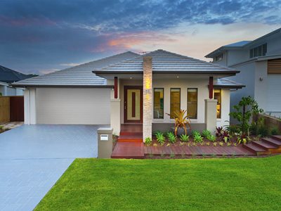 pale concrete roof tiles residential home