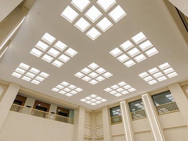 Award Winning Ensemble Acoustical Ceiling In Pantone Colours