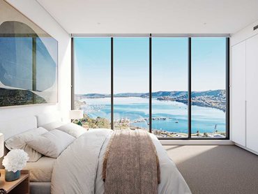 Many of the apartments have views of Brisbane Waters and the city skyline