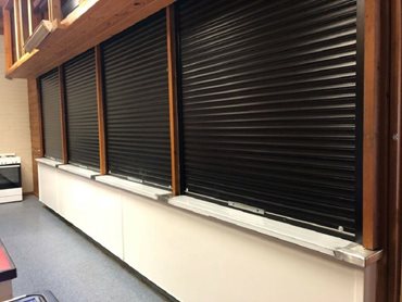 The roller shutters are manufactured from heavy duty double wall extruded aluminium slats