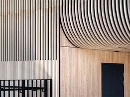 Curved timber click-on battens