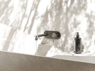 Nero Tapware Zen Collection Wall Basin Mixer Graphite