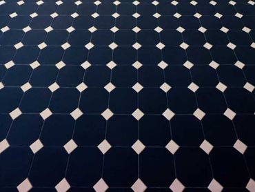 This Octagon & Dot tessellated design pattern in black and white, combines elegance and luxury 