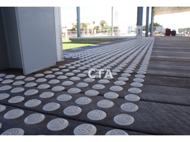 UV Stable Polymer and Stainless Steel Tactile Ground Surface Indicators from CTA Australia l jpg