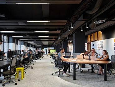 Woods Bagot transformed the three levels of the historic building into a completely new workplace