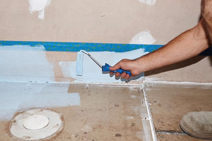 primer applying waterproof floors bathroom shower how to