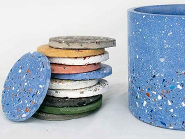 Evergreen Walls is collaborating with Plasticrete to create dozens of eco-friendly furniture pieces from recycled plastic