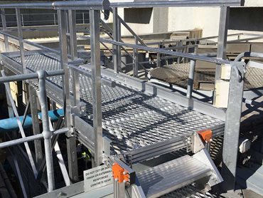 The design of the modular access system enabled flat pack delivery to site 