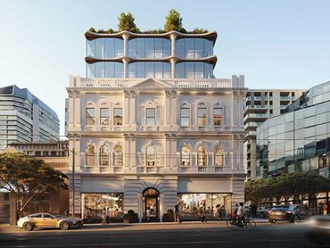 The site’s original façade will be restored to ensure a subtle, respectful interaction with the bustling Toorak Road 