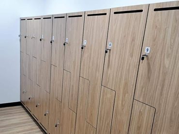 Lockers in Southern Pine finish