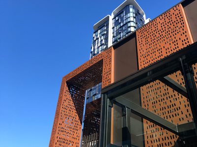 ALUMATE Perforated Metal Panel 88 Christie Street St. Leonards Detail