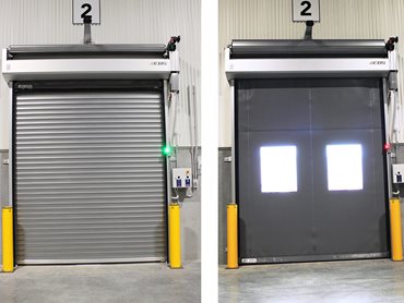 EBS THERMAcombi integrated insulated security shutter and high-speed door