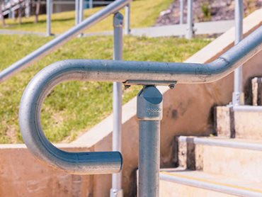 Assistrail disability handrails complement the bespoke landscape design