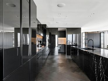 The sub-penthouse features two full kitchens